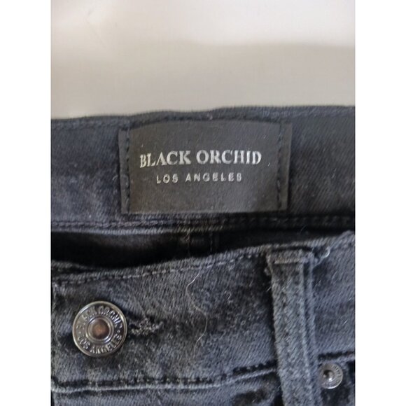 Black Orchard NOAH Ankle Fray Black Denim Jeans Women's Size 28x26 - Picture 5 of 8
